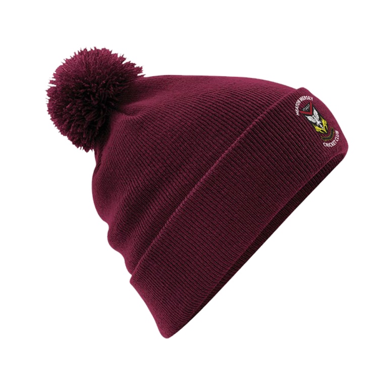 HEATON MERSEY CC Original Pom Pom Beanie : Maroon