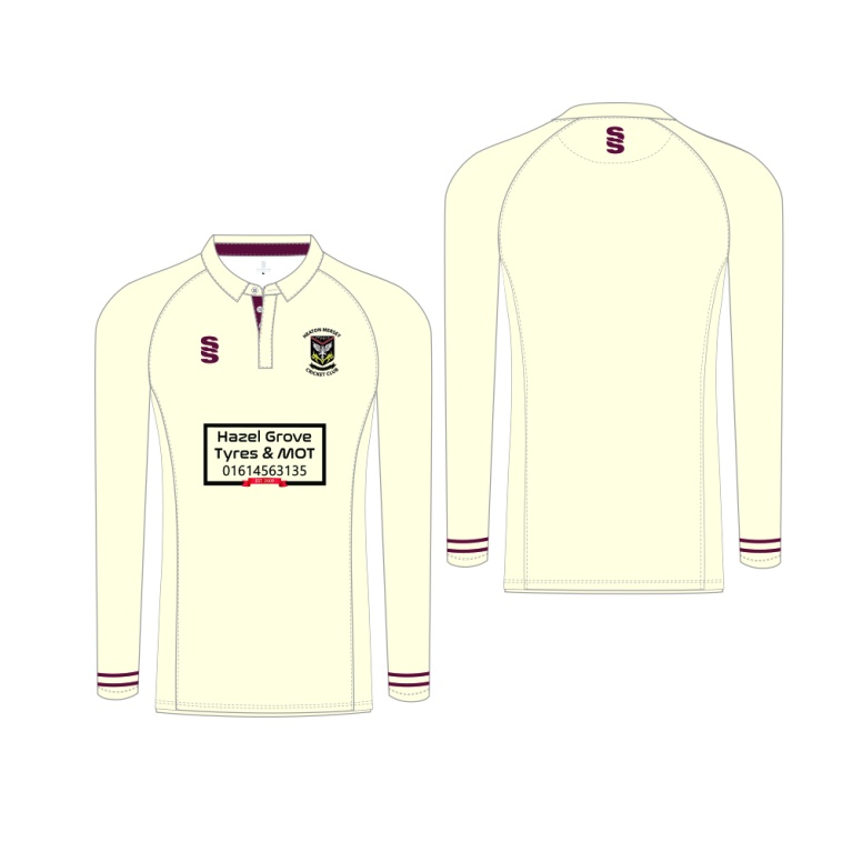 PRE-ORDER - Heaton Mersey CC - Long Sleeved Shirt - Ivory